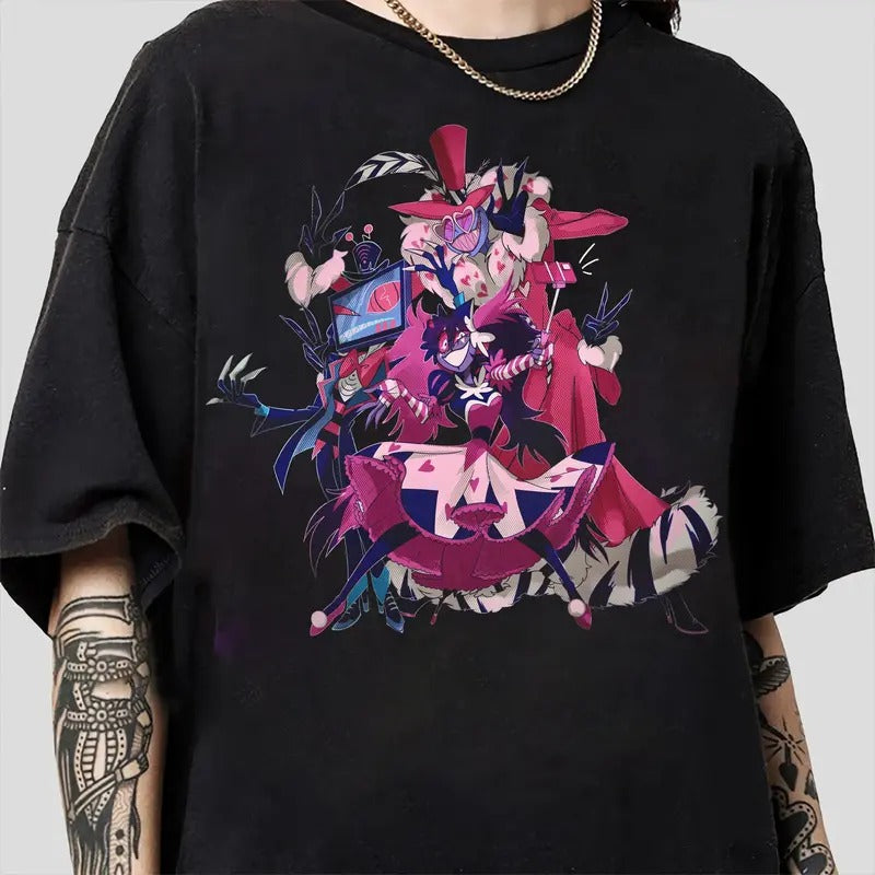 Hazbin Hotel T-Shirt, Hazbin Hotel Characters, Hazbin Hotel T-Shirt, Hazbin Hotel Cartoon , Birthday Gift for fan-1