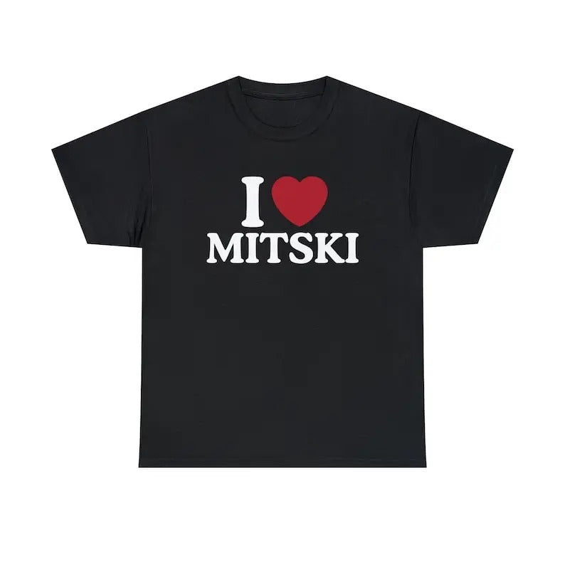 I Love Mitski Shirt - Unisex T-Shirt, Trending shirt, Gift for him/ Her, I Love Singer, Gift For Mitski Fan, Shortsleeve Crewneck Cotton Top Fit Casual