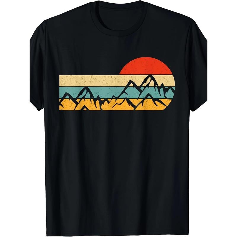 Hiking Design Men's Forest Vintage Outdoor Hiking T-shirt Made in USA