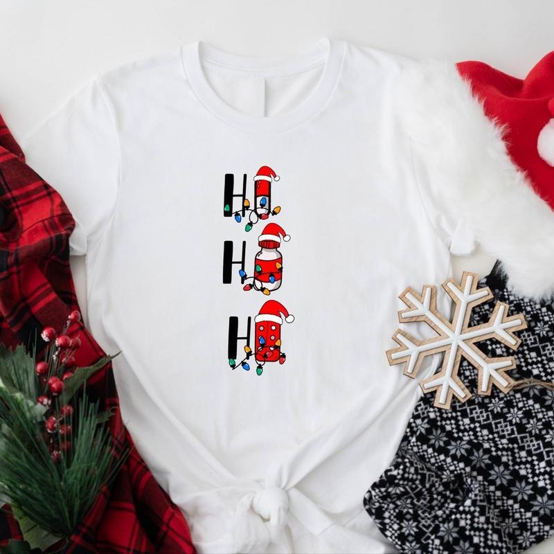 Ho Ho Ho pharmacy Christmas Shirt, Christmas Gift T-Shirt For Pharmacy, Funny Pharmacist X-mas Party Tee, Merry Christmas Tee.