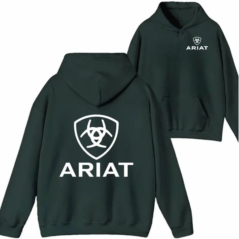 Ariat Shirt/Sweatshirt/Hoodie- Featuring a sleek and minimalist brand logo design, perfect for those who appreciate elegant and functional fashion.