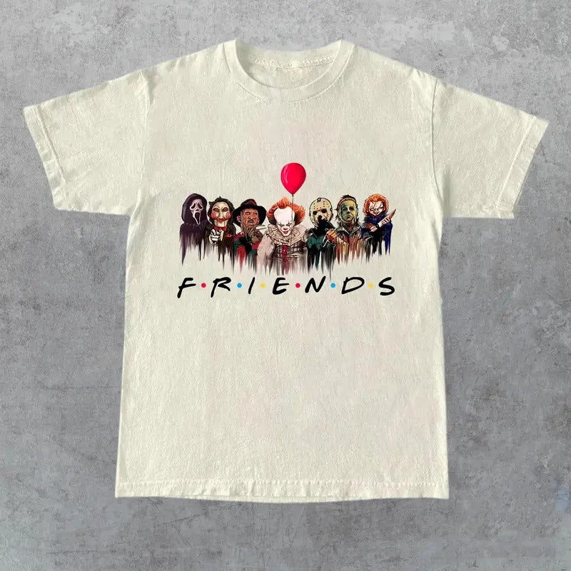 Horror Characters Friends T-shirt, Halloween Horror Characters Trending Unisex Shirt, For You, Gift for Her, Gift for Him, Gift for Friend