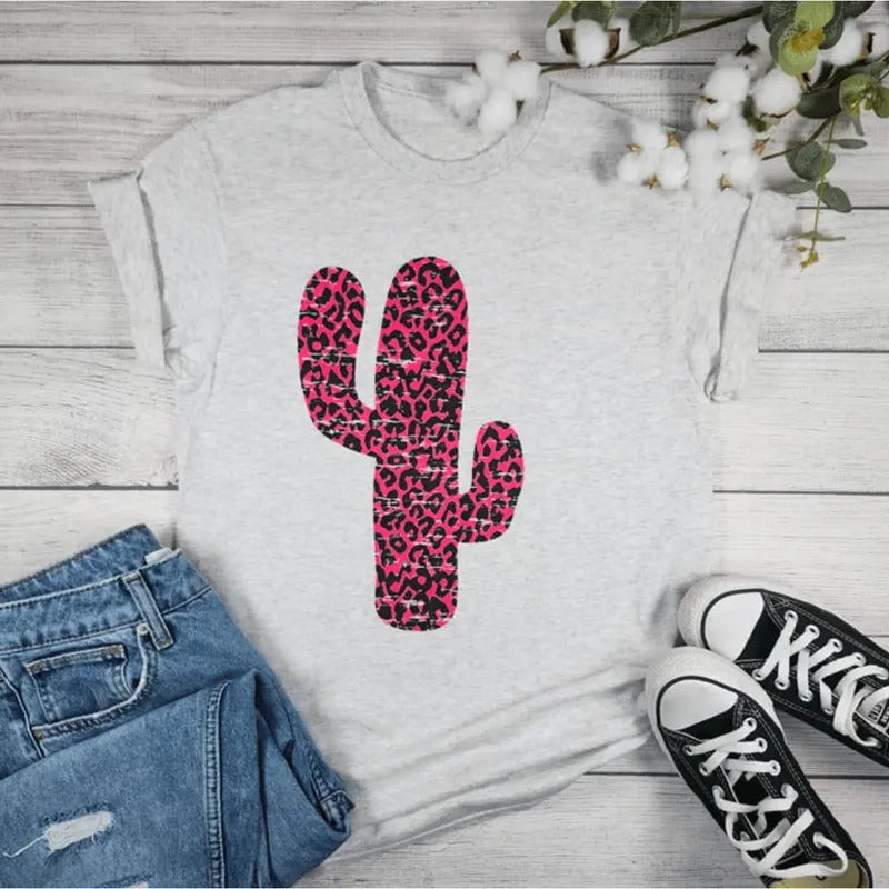 Hot Pink Cactus Graphic Tee