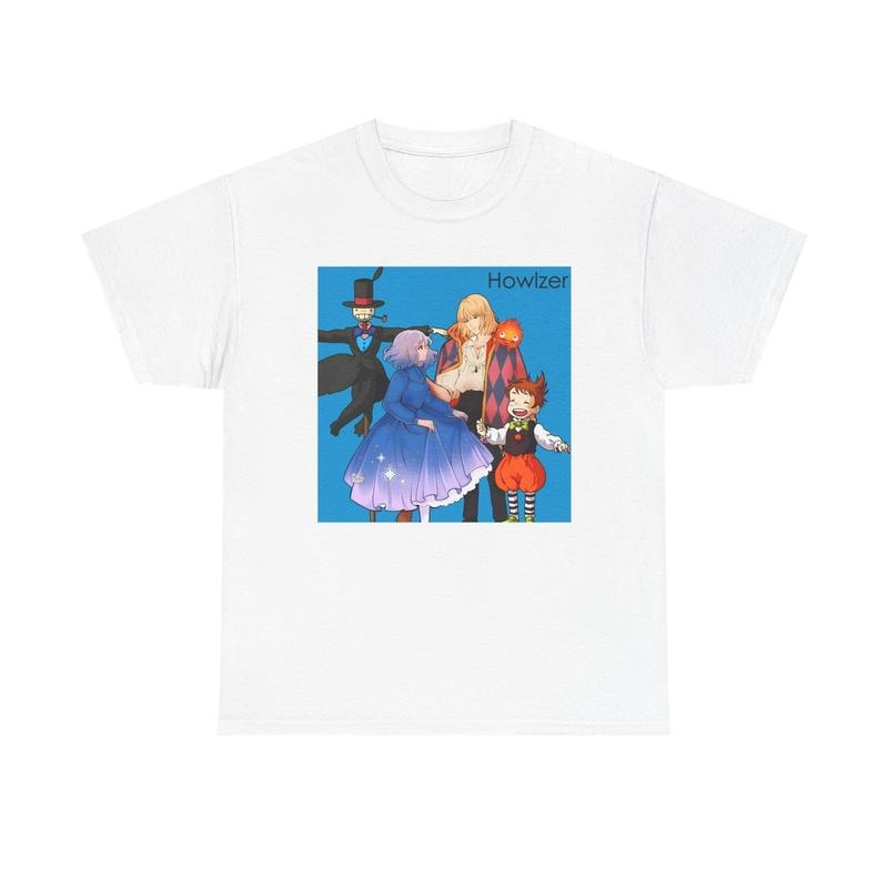 Howl's Moving Castle Tshirt, Howl and Sophie Shirt, Anime shirt, Howlzer Shirt, Calcifer, Studio Ghibli