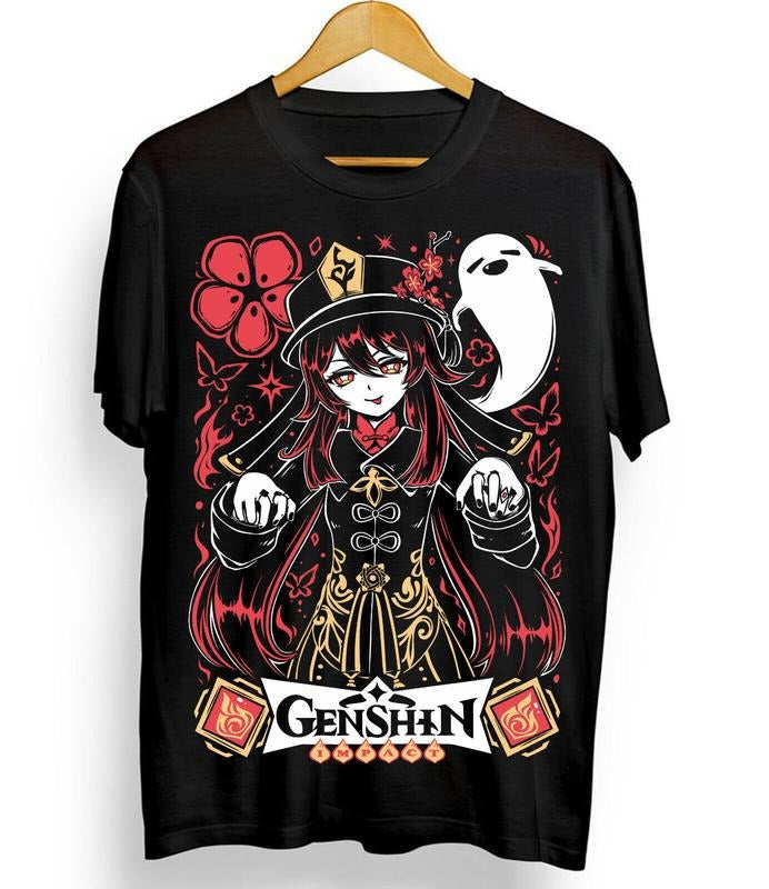 Hu Tao T-Shirt S-4XL Genshin Impact gorou,Anime,Manga,Graphic Tee Tshirt S-4XL
