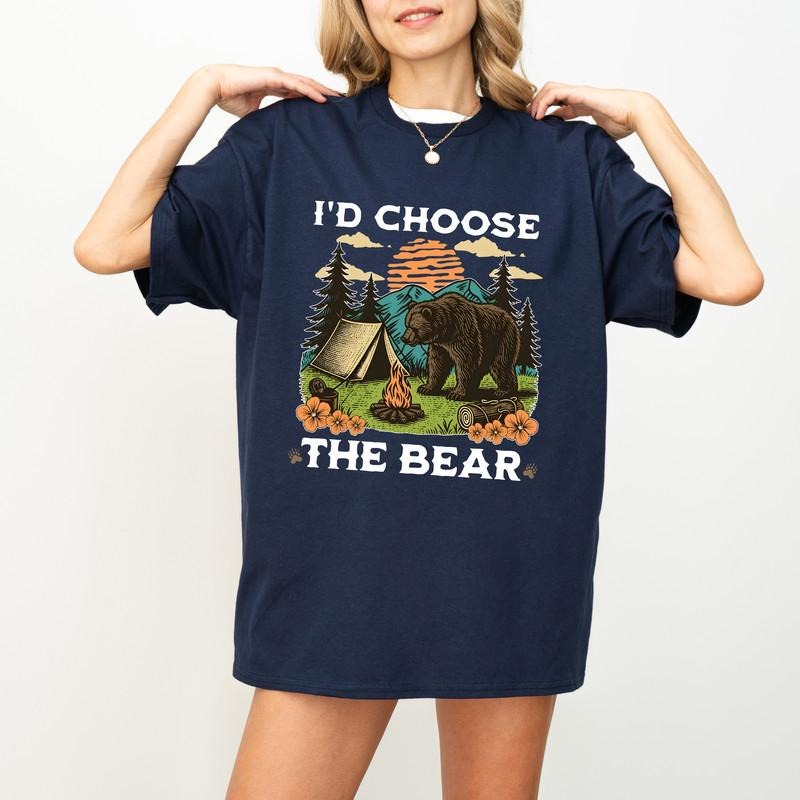 I'd Choose The Bear Shirt, Womens Rights T-shirt, Bear Vs Man Shirt, Female Empowerment, Trendy Shirt, Man or Bear T-Shirt