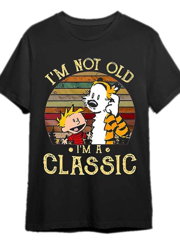 I'm Not an Old Man I'm a Classic T-Shirt Humor Men'S Short Sleeve Graphic T-Shirt Collection, 100% Cotton, Gift For Men And Women