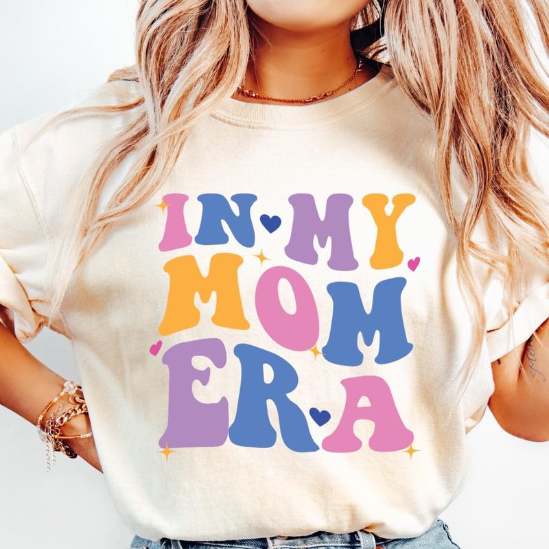 In My Mom Era T-shirt, Retro Concert Shirt, Mom Shirt, Gift for Mom, Mom Birthday Gift, Mama Shirt, New Mom, Mom Era Shirt, Casual Cotton Oversized Unisex Shirt, Mother's Day shirt Comfort Fabric Top Womenswear