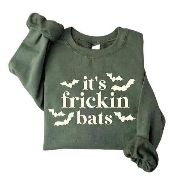 It's Frickin Bats Sweatshirt, Halloween Sweatshirt, Spooky Season, Halloween Crewneck, Funny Halloween Tee, Scary Halloween Shirt, Bat Tee