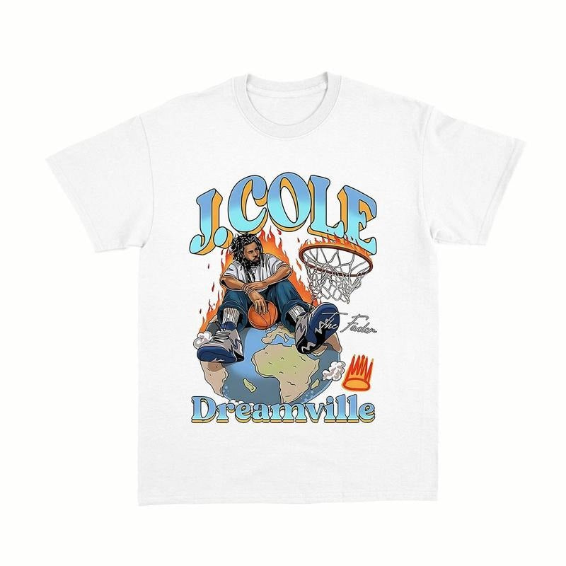 J Cole Dreamville Vintage T-Shirt, J Cole Shirt, Rap Hip Hop, J Cole Merch Men Women Menswear Top