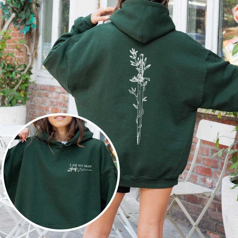 Jessie J Ross I Am No Man Hoodie, Book Lover Sweatshirt, Feminist T-shirt, Unisex Graphic Tee, Smooth Fabric, Aesthetic Streetwear Vibe