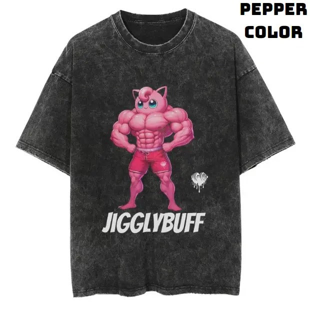Jigglybuff Gym Pokemon Vintage Tee, Jigglybuff Shirt, Pokemon Shirt, Vintage Pokemon Anime T-shirt, Anime Manga Shirt, Gym Fitness Shirt, Vintage Graphic Tee, Unisex T-Shirt, Gift For Fan Pokemon, Crewneck Short Sleeve Shirt Top Menswear Streetwear