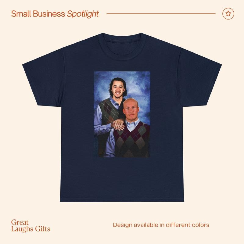 Johnny Gaudreau Patrik Laine Columbus Blue Jackets Cbus Funny T-Shirt, Christmas Gift Fathers Day Unisex Heavy Cotton T-Shirt