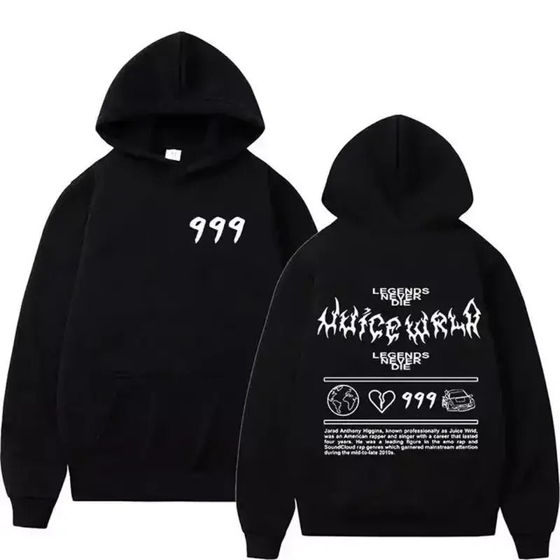 Juice Wrld Rapper Hoodie for Men Women Street Fashion Sweater Popular Hip Hop, Trending Hoodie, Gift For Him, Gift For Her, Gift For Fans