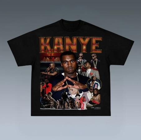 KANYE ROC TEE, Prints Vintage T-Shirt, Rapper Shirt, Hip Hop Shirt, Rap Music Shirt, R&B Shirt, Pop Shirt, Graphic Tee Shirt, Unisex T-Shirt, Gift For Him, Crewneck Short Sleeve Shirt, Shirt Trending Top Menswear Underwear Streetwear