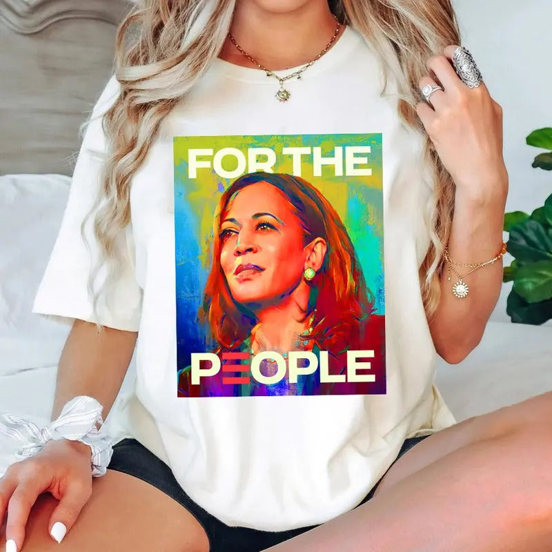 Kamala Harris For The People 2024 Election Shirt, Vintage Shirt, Girl Power, Democrat T-shirt, Madam Shirt, Harris Shirt, Kamala Harris For President 2024 Shirt, Election 2024