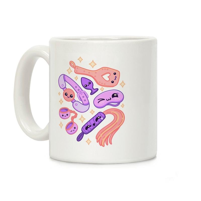 Kinky Kawaii Pattern Coffee Mug, Graphic Tees, Funny Coffee Mug Gift