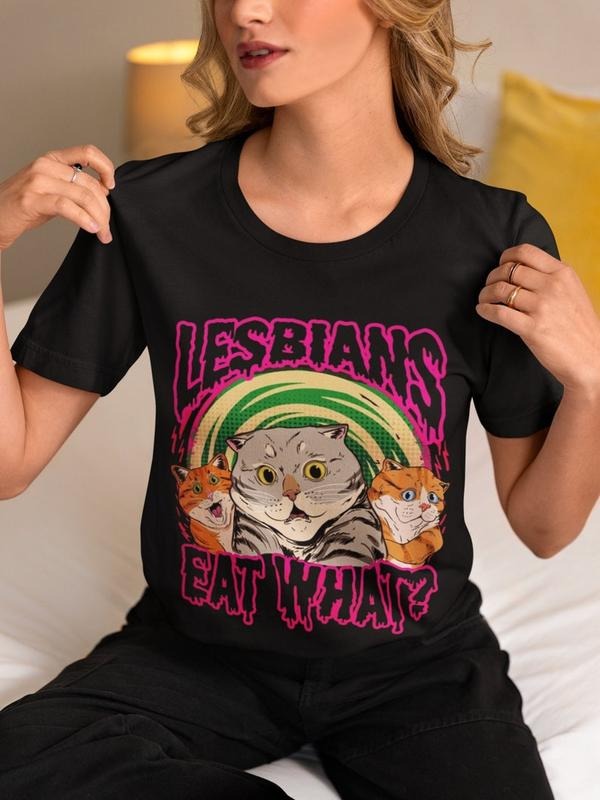 LGBT Lesbian Eat What Cat Vintage T-Shirt, Busy Thinking Shirt, Lesbian Shirt, Pride Month Shirt, For LGBT Shirt Unisex Heavy Cotton Tee T-shirt, sweater and Hoodie