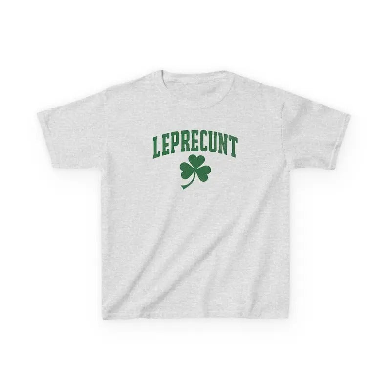 Leprecunt Baby Tee Y2k Irish Shirt Funny Shamrock Baby Tee Cute St Patricks Day Baby Tee Women's St Paddy Outfit Green Party Baby Tee