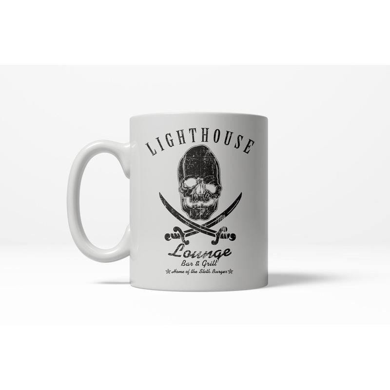 Lighthouse Lounge Funny Vintage Retro Bar Ceramic Coffee Drinking Mug - 11oz Funny Coffee Mugs Ceramic Printed Drinkware Cup