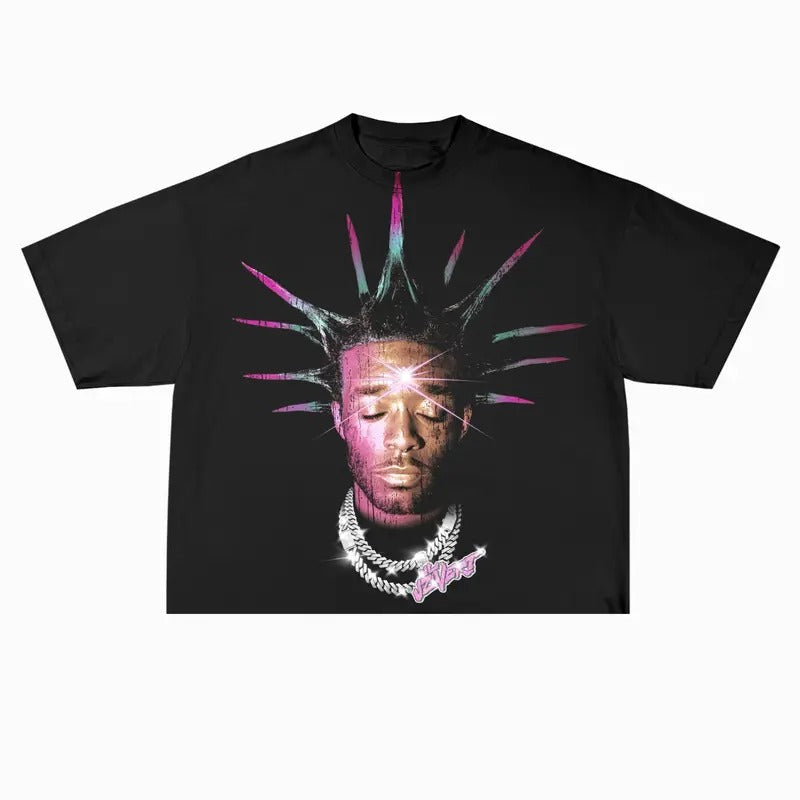 Lil Uzi Inspired Vintage Graphic T-shirt Heavy Cotton 90s Big Face Hiphop Vibes Oversized Fit 100% U.S. Cotton Tee - Menswear