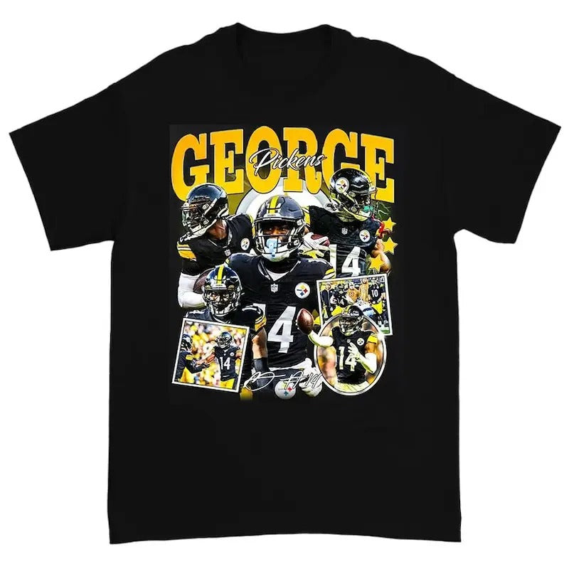 Limited George Pickens Vintage 90s Homage Retro Classic American Graphic Tee Bootleg Best Seller Unisex Sport T-Shirts