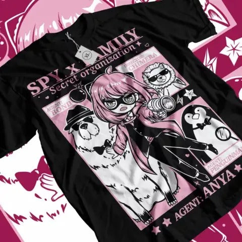 Loid Yor Anya Bon Forger SPY x FAMILY Unisex T-Shirt Manga Anime All Size