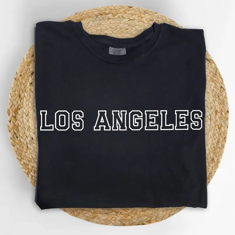 Los Angeles California Comfort Colors Shirt, Place Name Custom Graphic Tee, State Custom Unisex T-shirt, Personalized Customized Text T-shirt