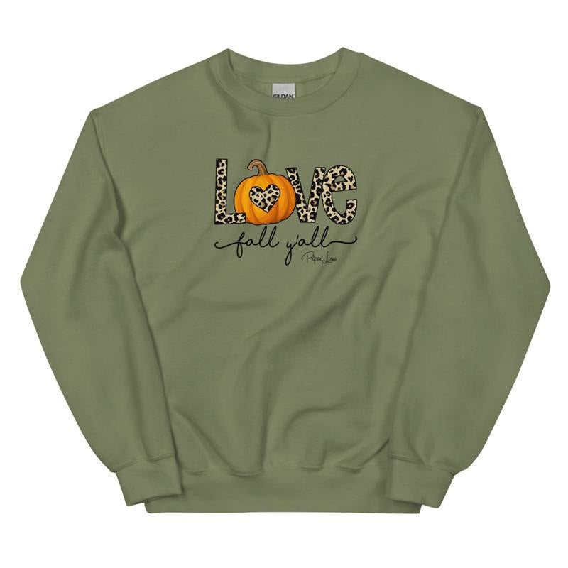 Love Fall Y'all Graphic Crewneck Sweatshirt