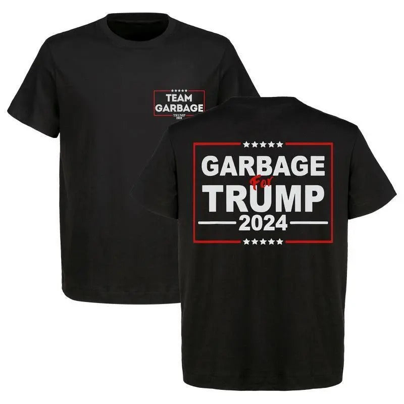 MAGA Garbage For Trump 2024 TShirt, Proud MAGA 2024, Team Trump Take The Trash Out, Make America Great Again, Crewneck Cotton Classic Fabric