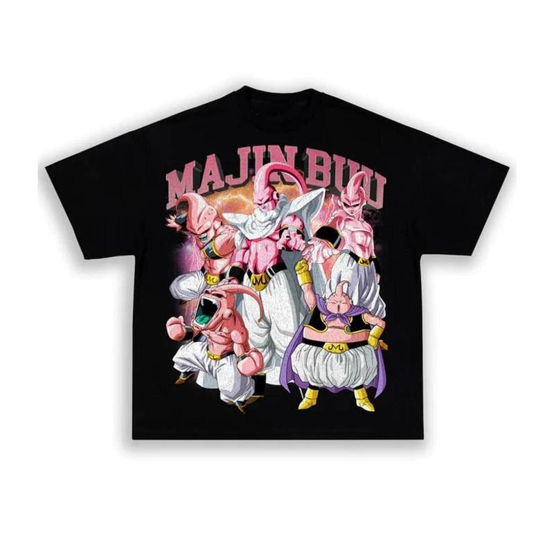 MAJIN BUU TEE - Dragon Ball Z Super Saiyan Retro Graphic Tee Shirt, Classic Fashion, Timeless Design for All, Cool Colors