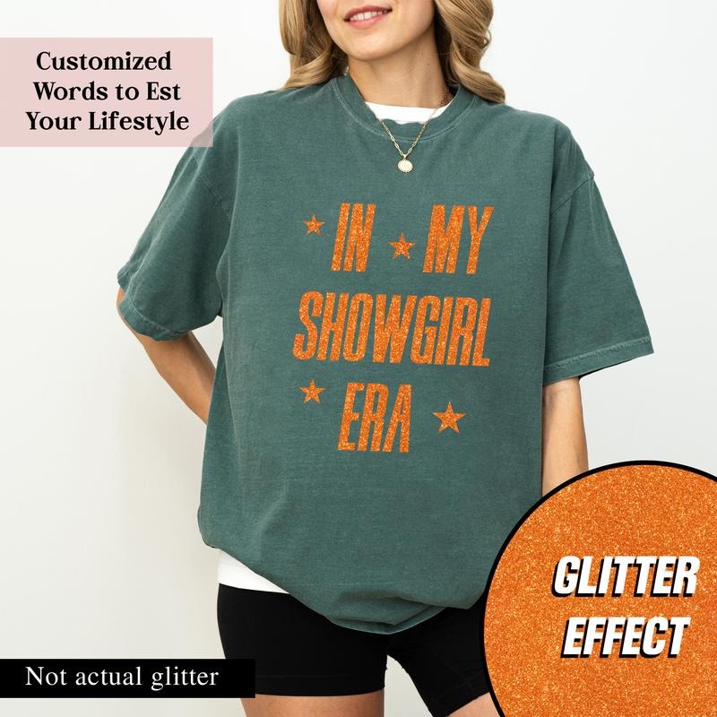 MAPTEES Music Lover Comfort Colors Shirt, Glitter Effect Pop Country Music Fandom Graphic Tee, Not Actual Glitter Fan Girl T-shirt, Western Cowgirl