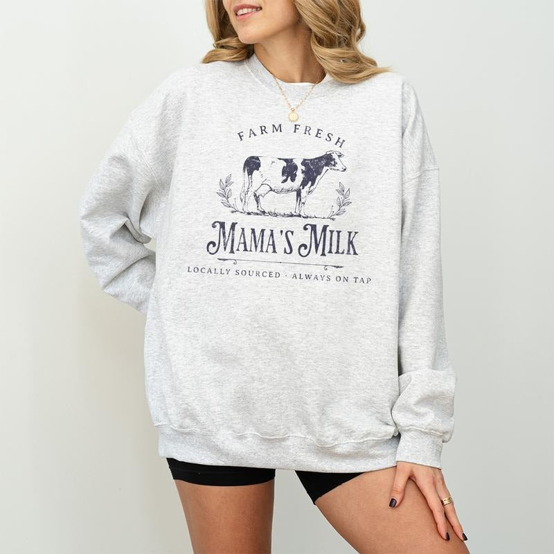 Mama Boobery Sweatshirt- Funny Breastfeeding Shirt For Baby Showers Gifts - Normalize Breastfeeding Shirt - Breast Milk Sweatshirt