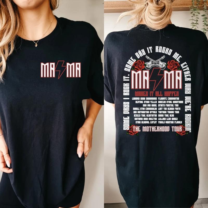 Mama Rock Shirt, Mama Tour Shirt, Funny Motherhood Shirt, Mothers Day Gift, Cool Trendy Mom Gifts, Mama T-Shirt