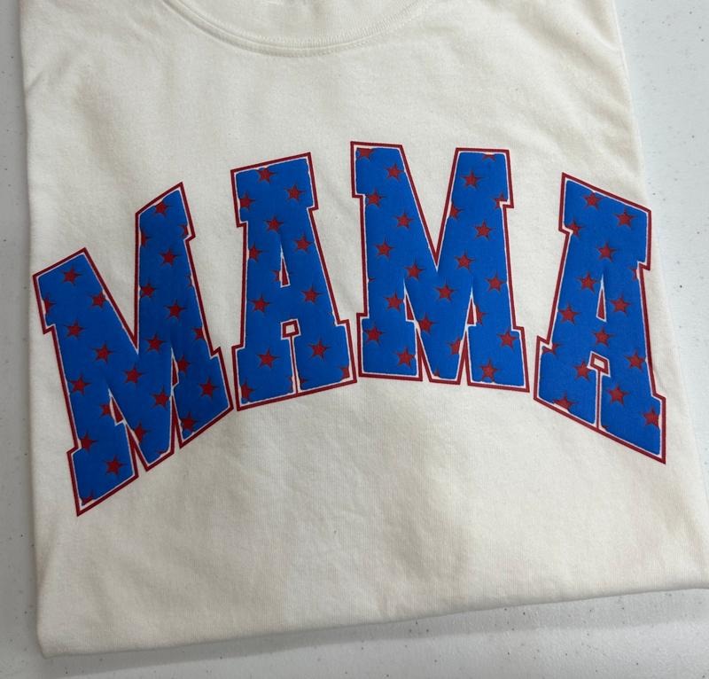 Mama USA Puff Print Sweatshirt