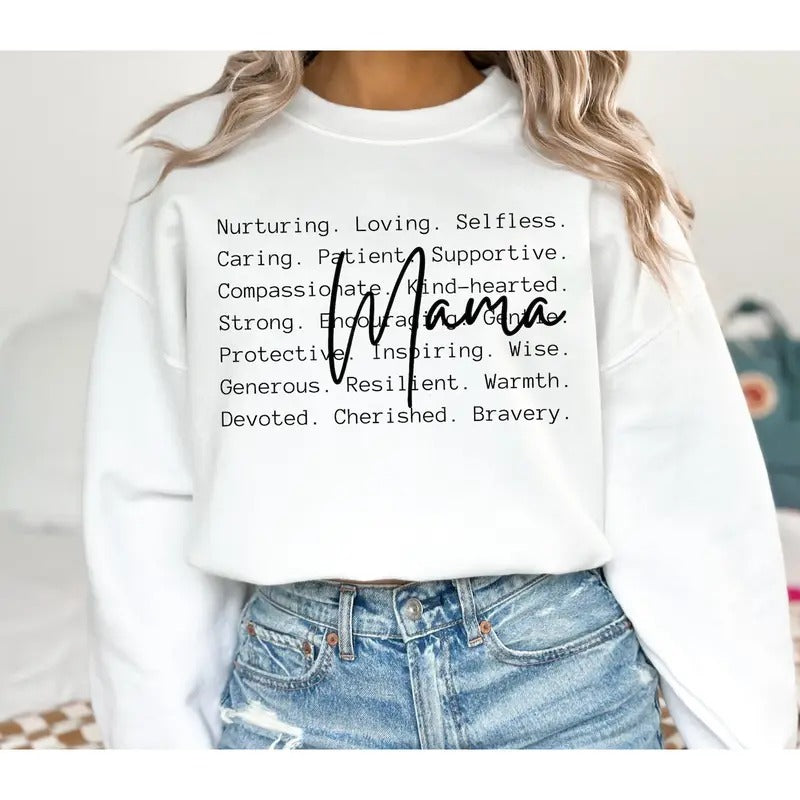 Mama Words Graphic Pullover