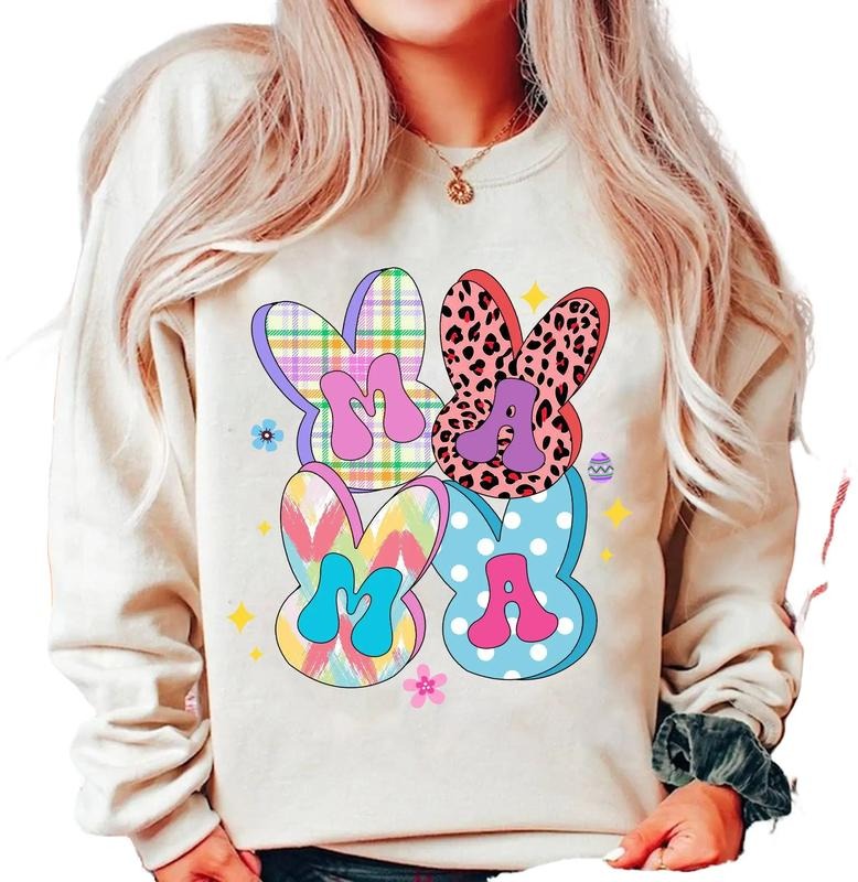 Mama's Favourite Peeps Sweatshirt, Easter Day Sweater, Mama Easter Sweater, Retro Easter Shirt, This Mama Loves Her Peeps, Gift For Women Mother, Gifts Ideas For St Patrick's Day, Unisex Short Sleeve Tee T-Shirt Fit Womenswear