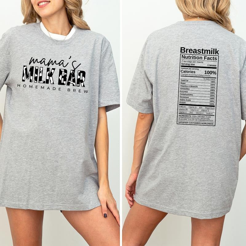 Mama's Milk Bar Shirt Breastfeeding T-Shirt Funny Breastfeeding Tee Baby Shower Gift Gift For New Mom Milk Bar Breast feeding Mama Tee