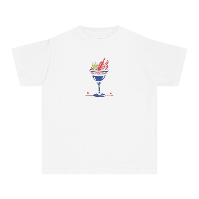 Manhattan Baby Tee, NYC Baby Tee, Baby Tee New York, Baby Tee Y2k, Vintage Tshirt, New York Graphic Tee, 90s Clothing