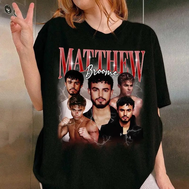 Matthew broome collage tshirt, trending culpa mia, My Fault London movie shirt