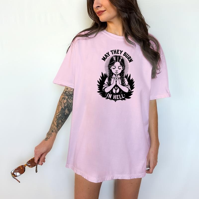 May They Burn in H#ll - T-Shirt, Unisex T-Shirt, Funny Tee, Comfortable Shirt, Halloween Theme