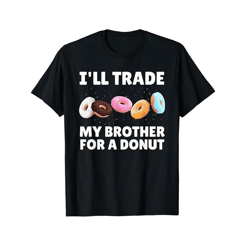 Men's Cotton Donut Lover T-Shirt - Breathable, Stretch Fabric with Unique Doughnut Print | Perfect for All Seasons made in usa