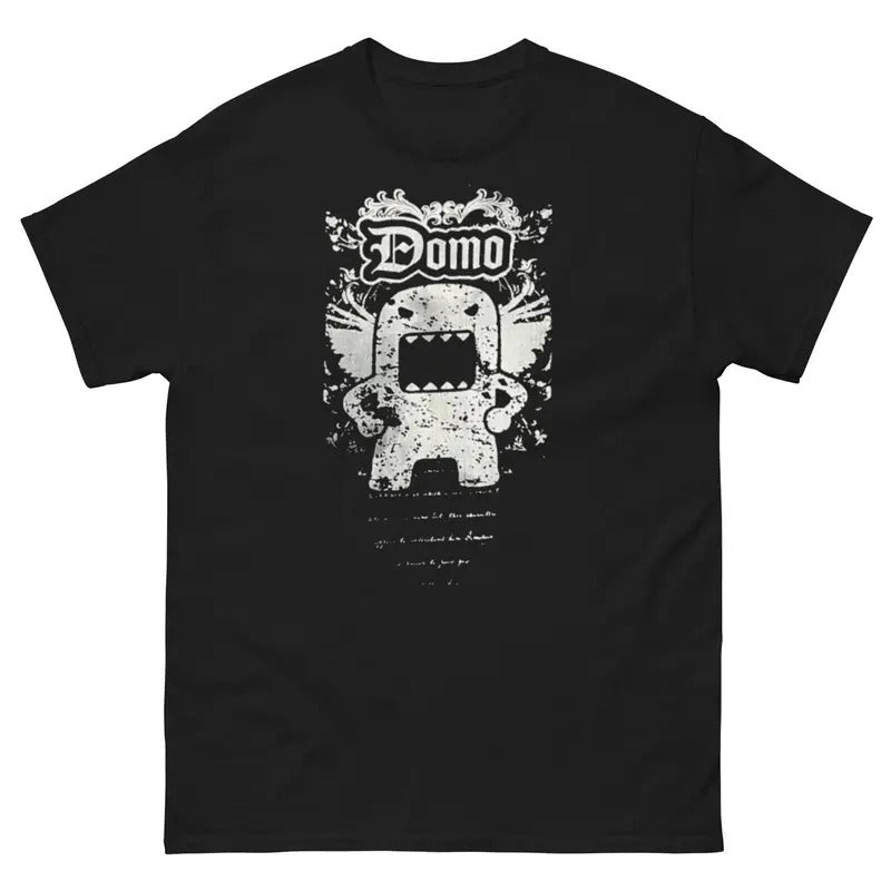 Mens domo t shirt grunge scene emo hot topic Cyber y2k skull Affliction Style plain y2k Menswear Underwear