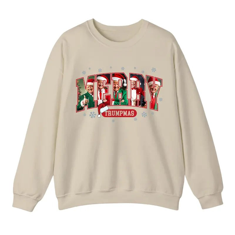 Merry Trumpmas Santa Trump Christmas Pajamas Funny Sweatshirt, Christmas 2024 Sweatshirt, For Men And Women, Unisex Shirt