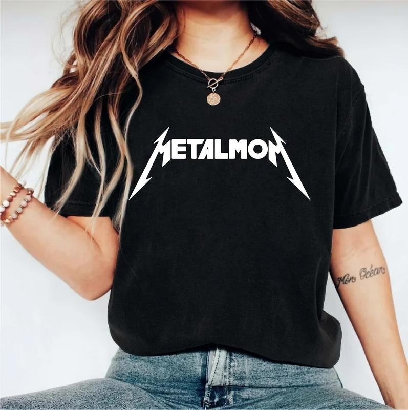 Metal Mom Shirt, Metal Music Tee, Rocker Sweatshirt For Woman, Rock Music Lover Tee For Wife, Mother's Day Gift Hoodie, Gift For Mama