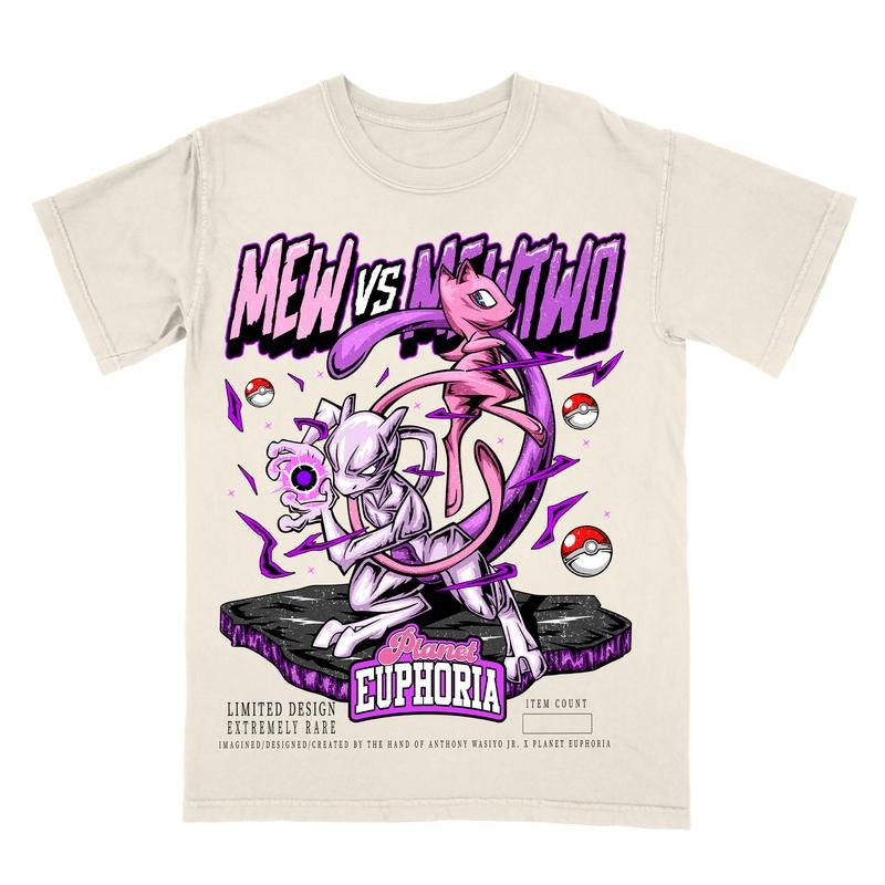 Mew vs MewTwo TEE | VINTAGE TEE GRAPHIC T-SHIRT | GIFT FOR FAN