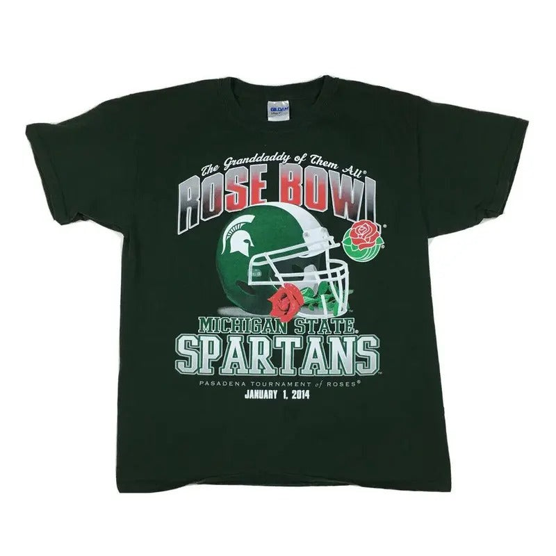 Michigan State University Spartans Football 2014 Rose Bowl T-Shirt, Sport Tees, Street Style, Unisex Tshirtstyle{n002}2