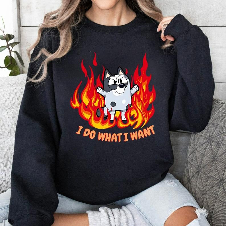 Muffin On Fire T Shirt, I Do What I Want Quote, Bluey Character, Funny Mom Tee Shirt, Bluey Muffin Heeler Shirt, Funny Bluey Shirts, Bluey Bingo Family Shirt, Chilli Mum Shirt, Bluey Family Tee, Muffin Sweatshirt