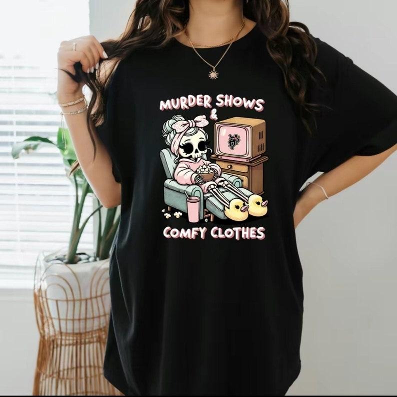 Murder Shows Comfy Clothes Tshirt, Trendy 2024 Shirt Breathable Casual Comfort Comfortable