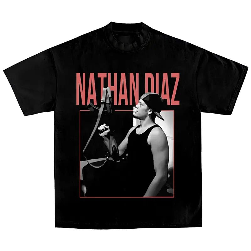 Nate Diaz Shirt , Boxing T-shirt, Boxer Tee, Sports Shirt, UFC Shirt, MMA Shirt, Workout T-shirt, Gift for Him Gift For Her Cotton Menswear Top